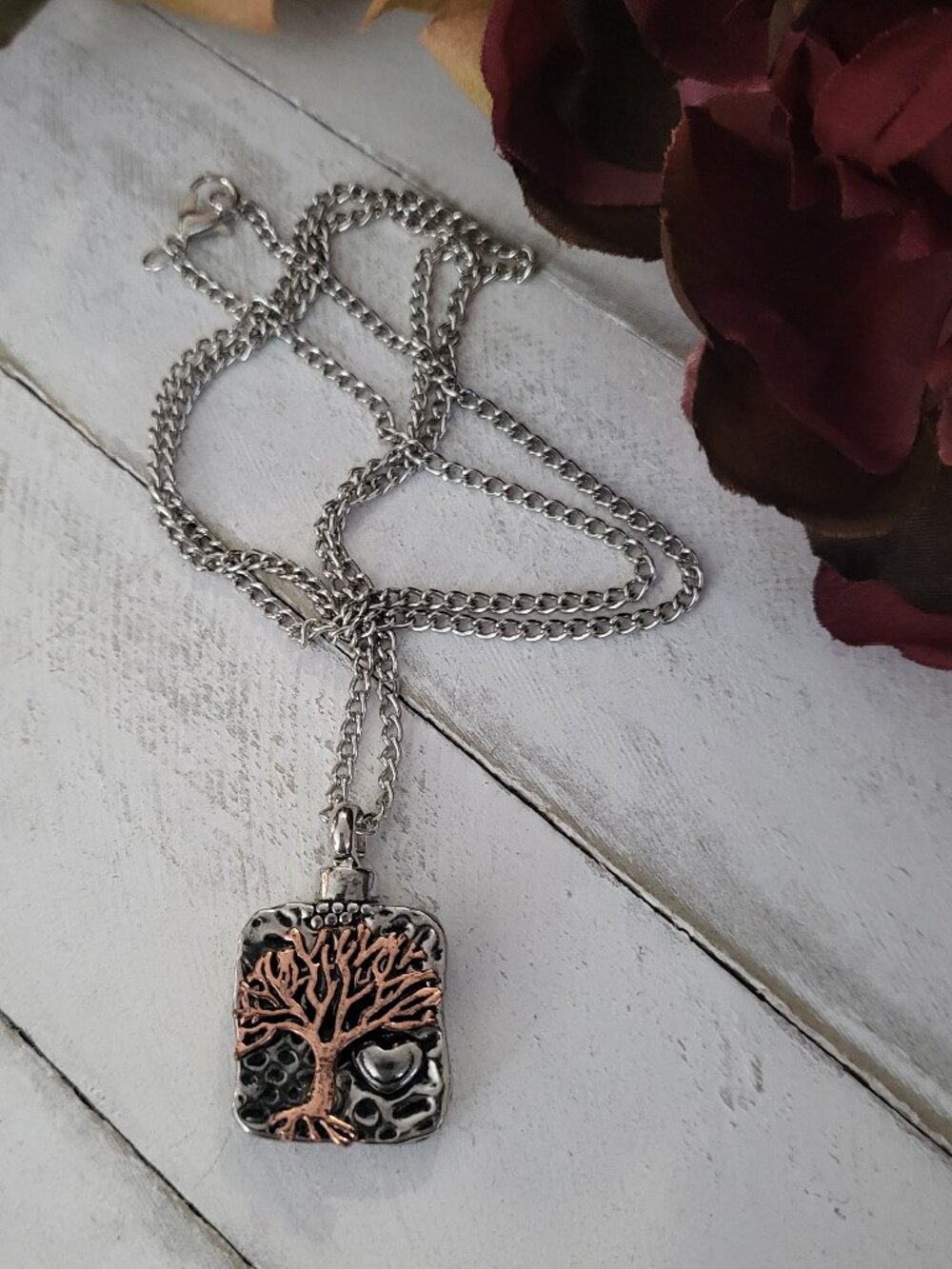 Tree of Life Silver Copper Color Pendant Necklace